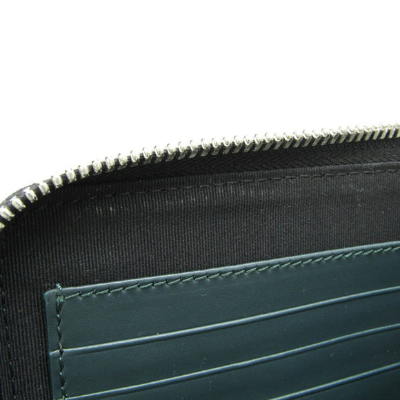 BURBERRY L-shaped Zipper Mini Men's Leather Clutch Bag Dark Green - Picture 8 of 10